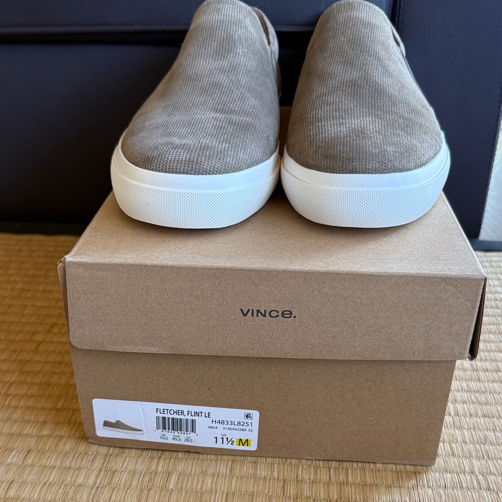 Men’s Vince Slip-On Sneakers in Flint Taupe with White Sole